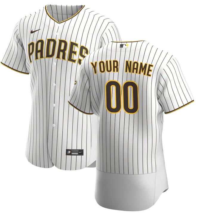 Cheap Men San Diego Padres Nike White Home Authentic Custom MLB Jersey